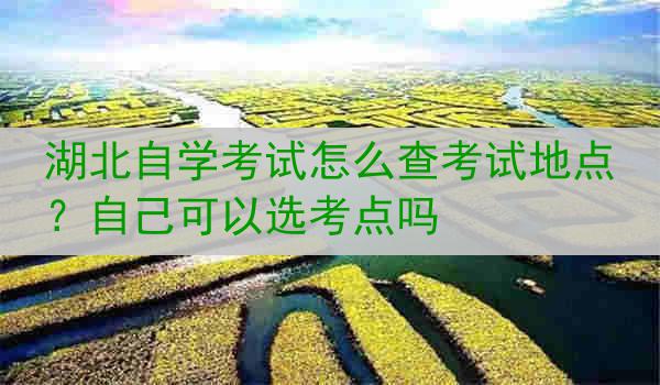 湖北自学考试怎么查考试地点？自己可以选考点吗