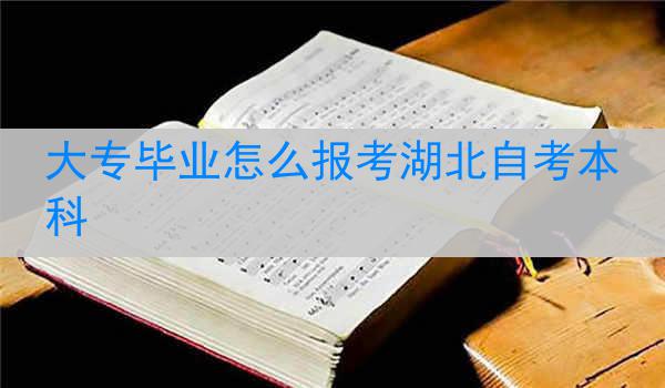 大专毕业怎么报考湖北自考本科