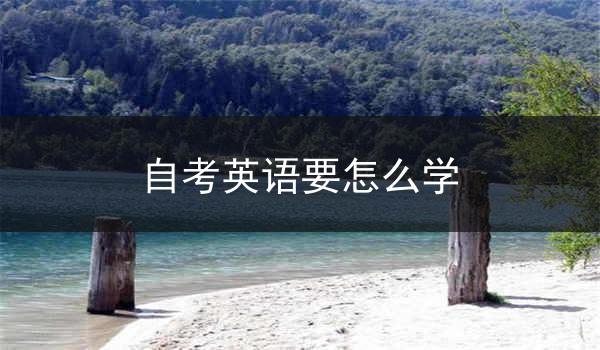 自考英语要怎么学