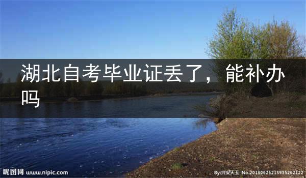 湖北自考毕业证丢了，能补办吗