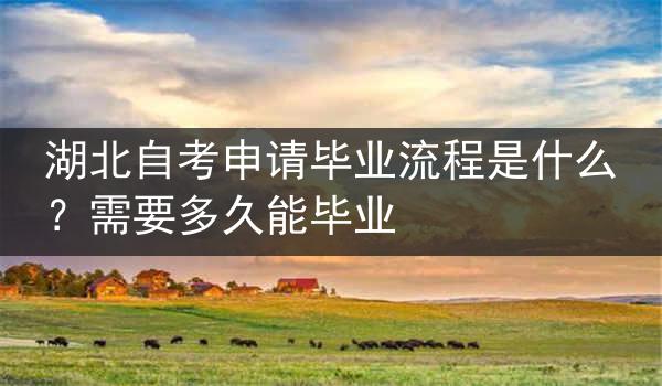 湖北自考申请毕业流程是什么？需要多久能毕业