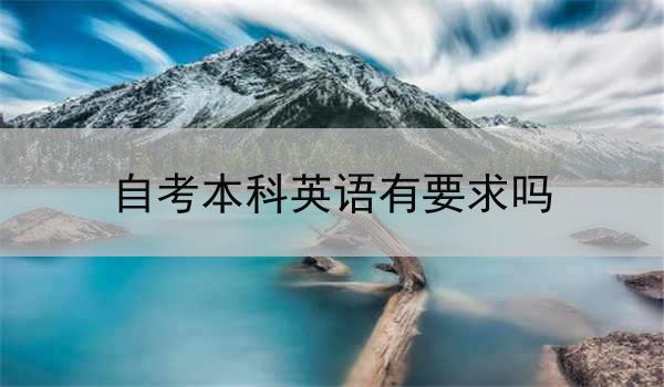 自考本科英语有要求吗