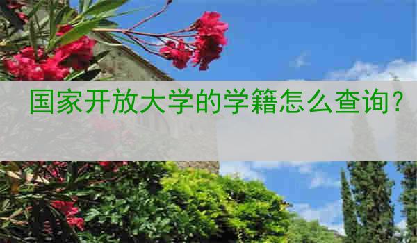 国家开放大学的学籍怎么查询？