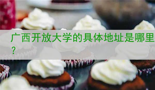 广西开放大学的具体地址是哪里？
