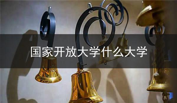 国家开放大学什么大学