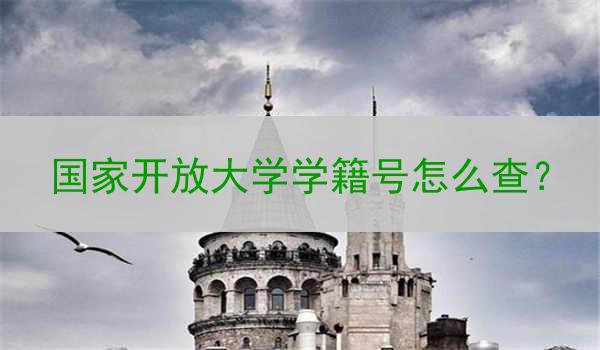 国家开放大学学籍号怎么查？