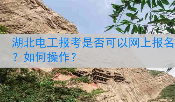 湖北电工报考是否可以网上报名？如何操作？