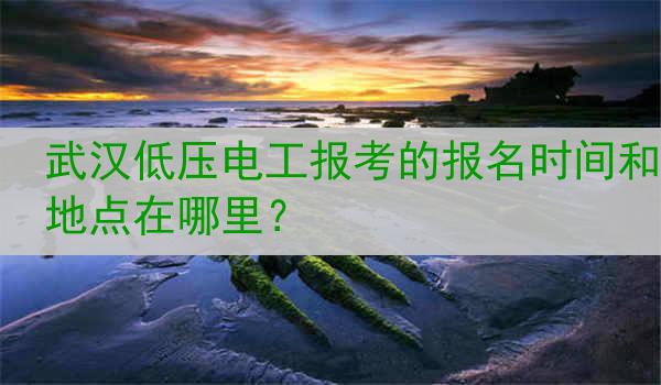武汉低压电工报考的报名时间和地点在哪里？