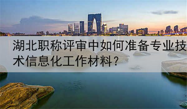 湖北职称评审中如何准备专业技术信息化工作材料？
