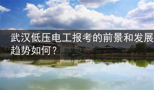 武汉低压电工报考的前景和发展趋势如何？