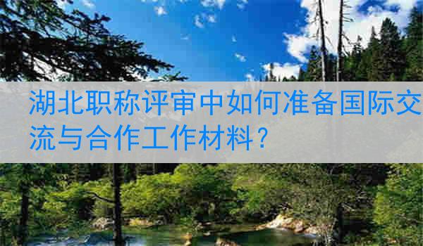 湖北职称评审中如何准备国际交流与合作工作材料？