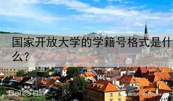 国家开放大学的学籍号格式是什么？