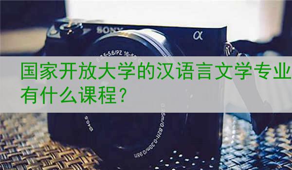 国家开放大学的汉语言文学专业有什么课程？
