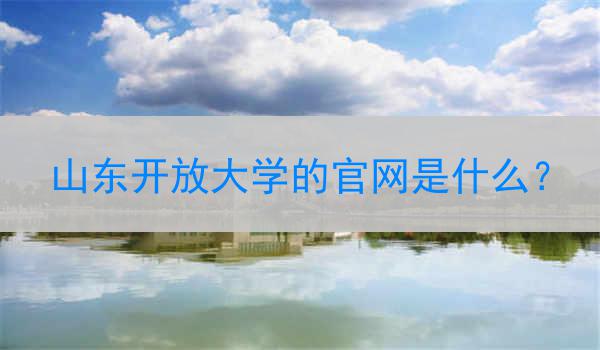 山东开放大学的官网是什么？