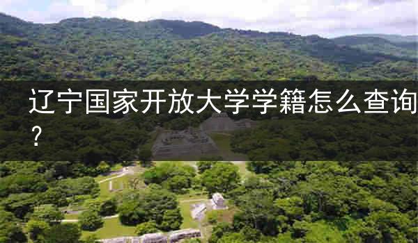 辽宁国家开放大学学籍怎么查询？