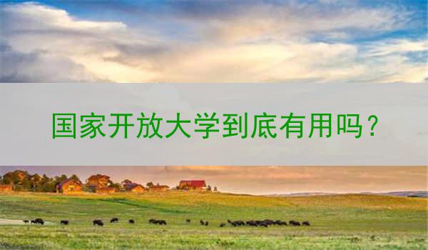 国家开放大学到底有用吗？