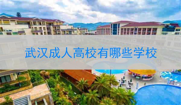 武汉成人高校有哪些学校