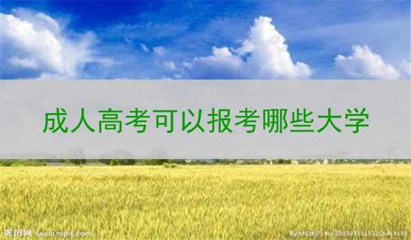 成人高考可以报考哪些大学