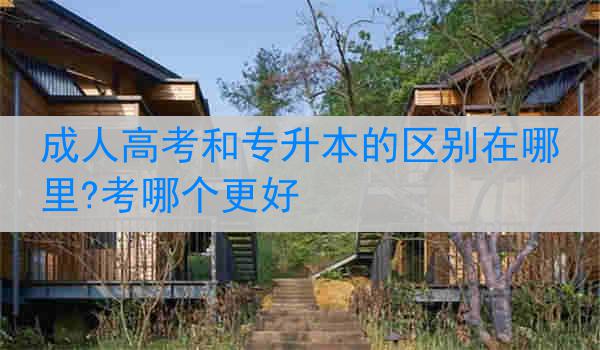 成人高考和专升本的区别在哪里?考哪个更好