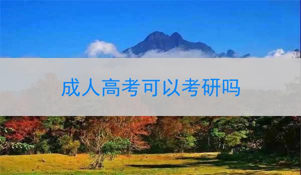 成人高考可以考研吗