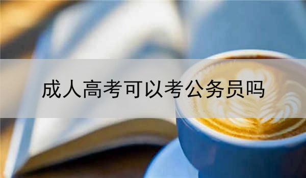 成人高考可以考公务员吗