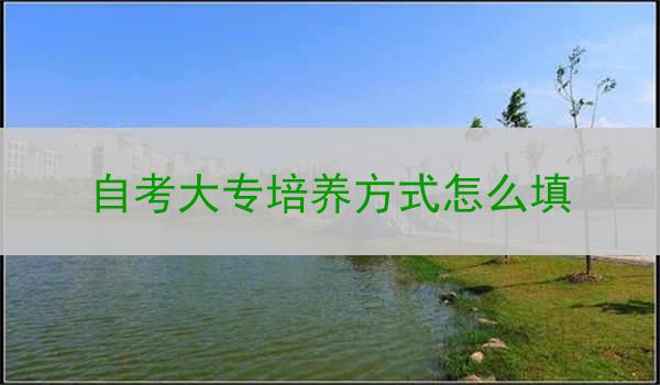 自考大专培养方式怎么填