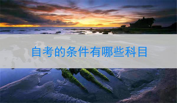 自考的条件有哪些科目
