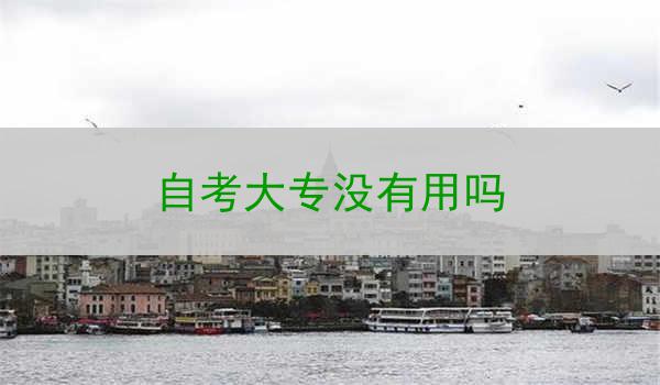 自考大专没有用吗