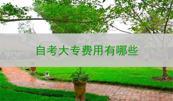 自考大专费用有哪些