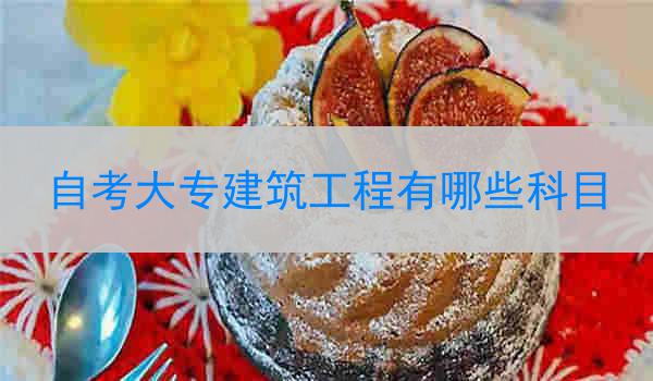 自考大专建筑工程有哪些科目