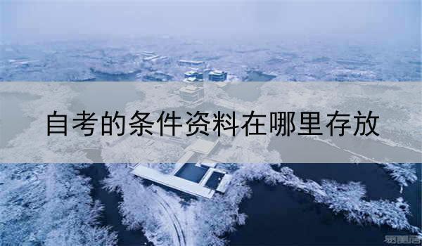 自考的条件资料在哪里存放