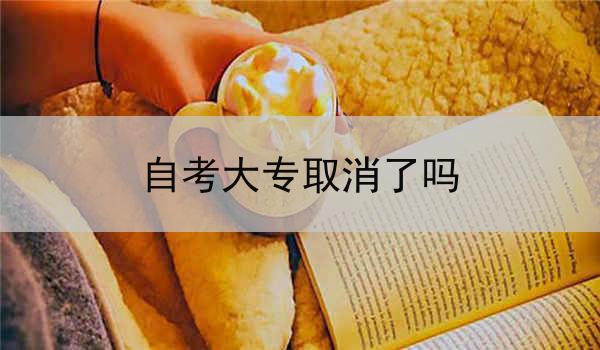 自考大专取消了吗