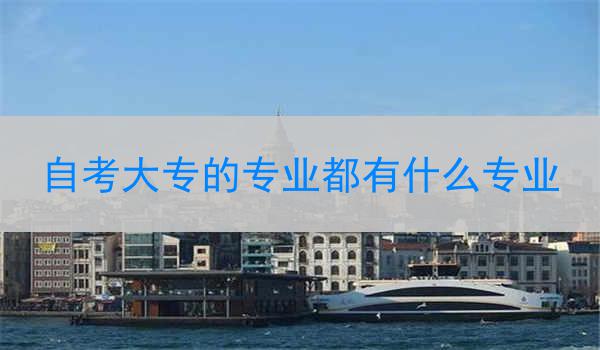 自考大专的专业都有什么专业