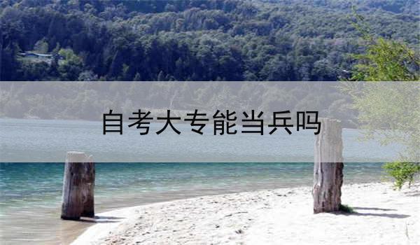 自考大专能当兵吗