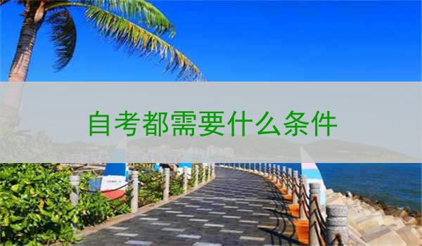 自考都需要什么条件
