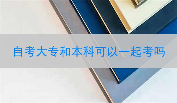 自考大专和本科可以一起考吗