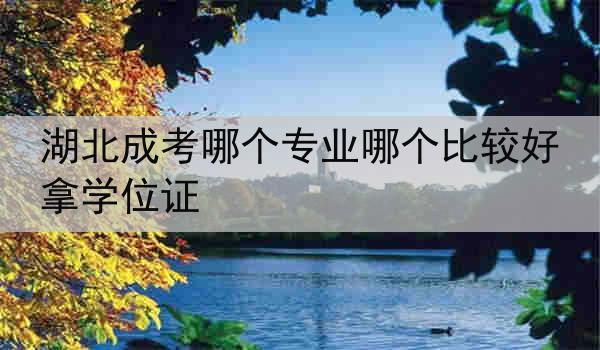 湖北成考哪个专业哪个比较好拿学位证