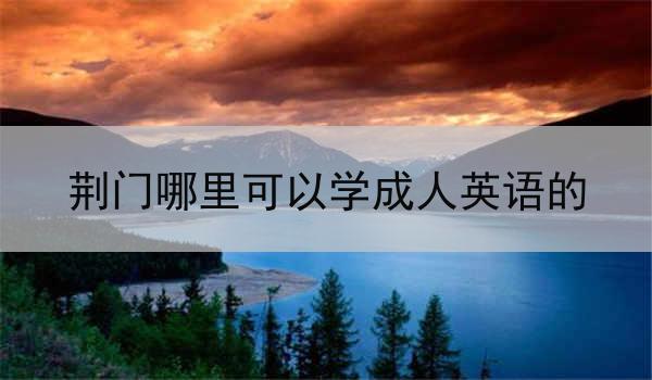 荆门哪里可以学成人英语的