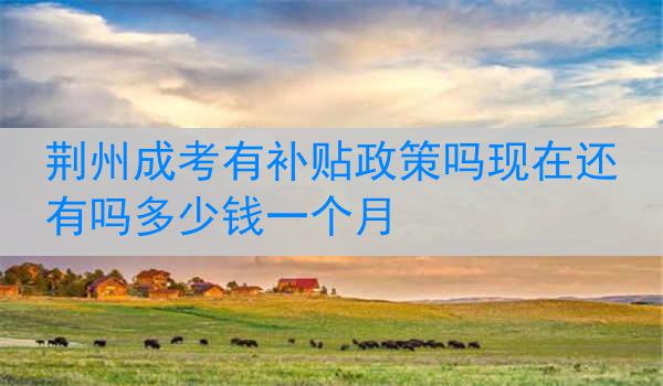 荆州成考有补贴政策吗现在还有吗多少钱一个月