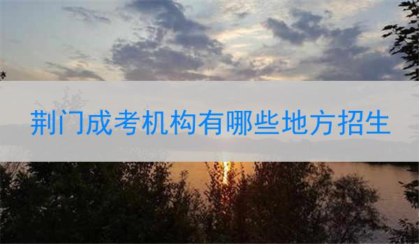 荆门成考机构有哪些地方招生