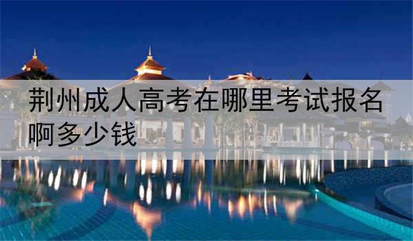 荆州成人高考在哪里考试报名啊多少钱