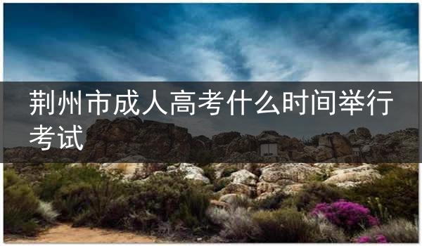 荆州市成人高考什么时间举行考试
