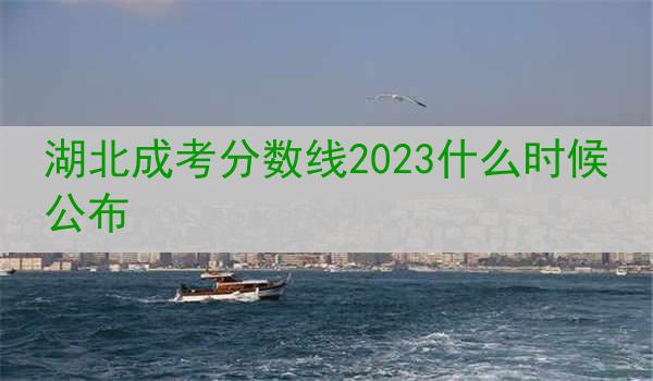 湖北成考分数线2023什么时候公布