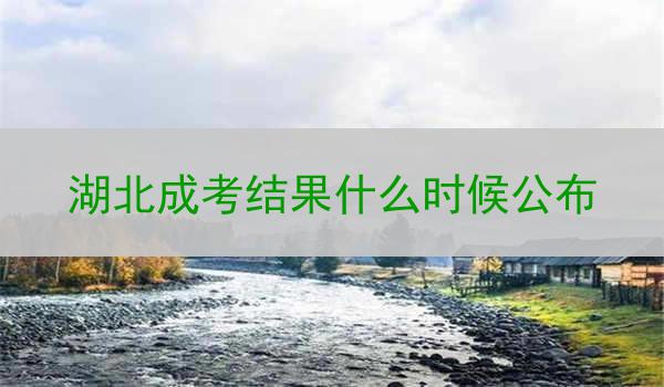 湖北成考结果什么时候公布