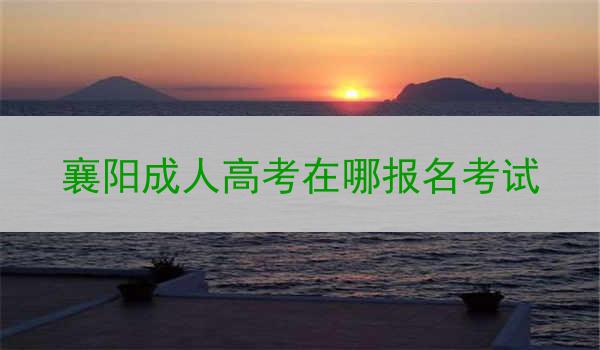 襄阳成人高考在哪报名考试