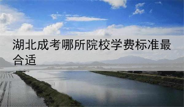 湖北成考哪所院校学费标准最合适