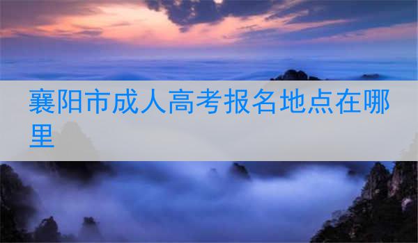 襄阳市成人高考报名地点在哪里
