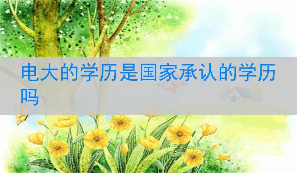 电大的学历是国家承认的学历吗