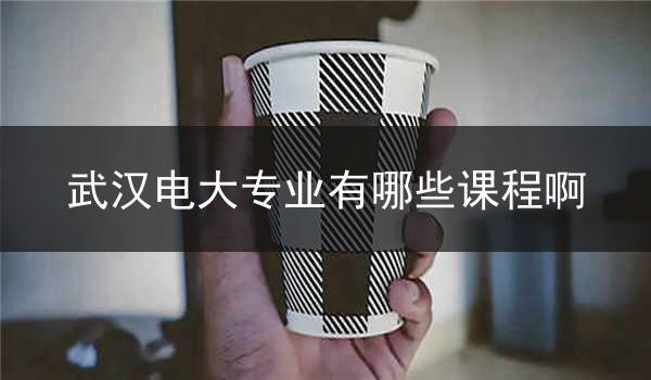 武汉电大专业有哪些课程啊