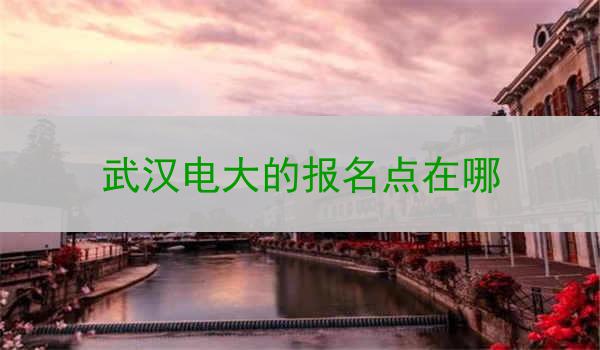 武汉电大的报名点在哪